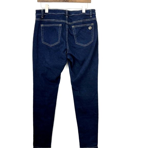 MICHAEL KORS Blue Dark Wash Cropped Skinny Jeans Size 8 - Picture 2 of 4